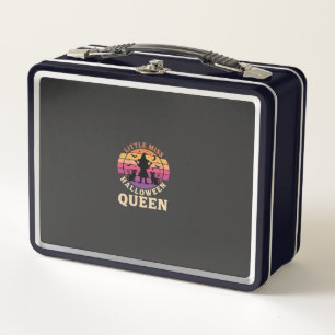 Little Miss Halloween Queen Witch Cat Design_1 Metal Lunch Box