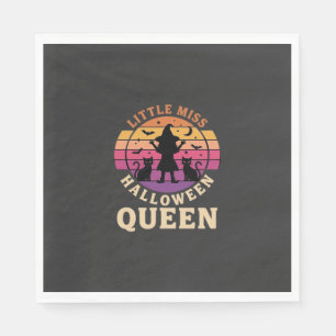 Little Miss Halloween Queen Witch Cat Design_1 Napkin