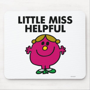 Little Miss Helpful   Black Lettering Mouse Pad