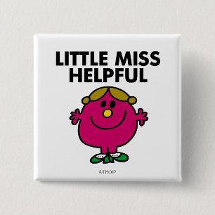 Little Miss Helpful Classic 15 Cm Square Badge