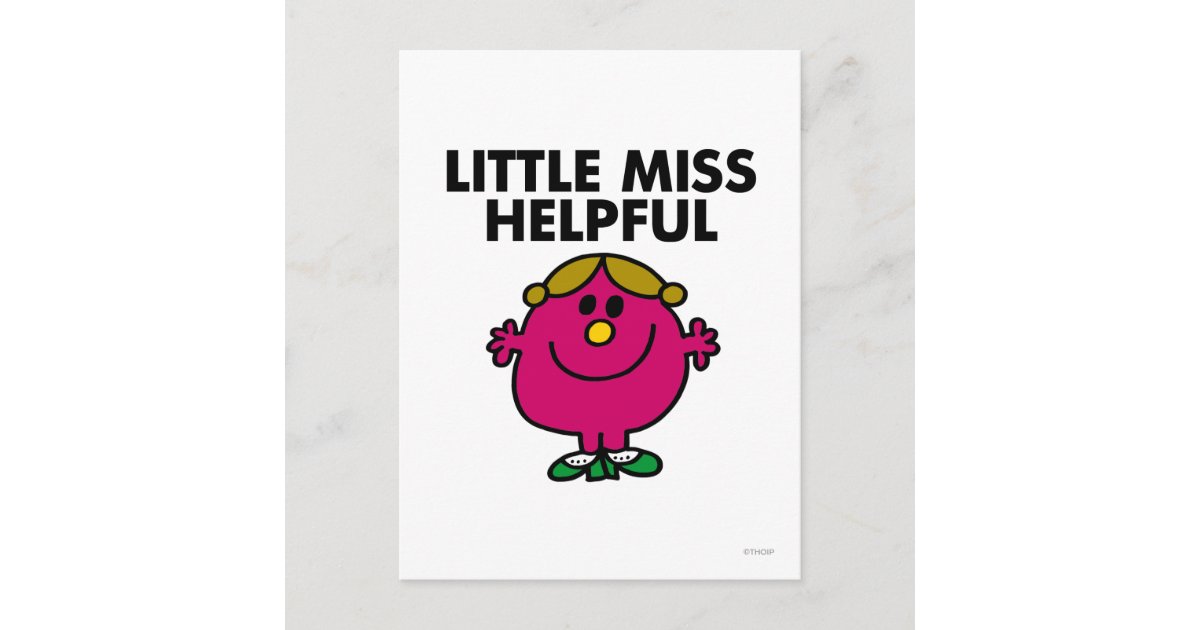 Little Miss Helpful Classic Postcard Zazzle au