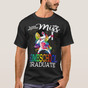 Little Miss Homeschool Graduate Unicorn T-Shirt