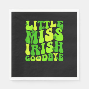 Little Miss Irish Goodbye Irish Groovy St Patrick' Napkin