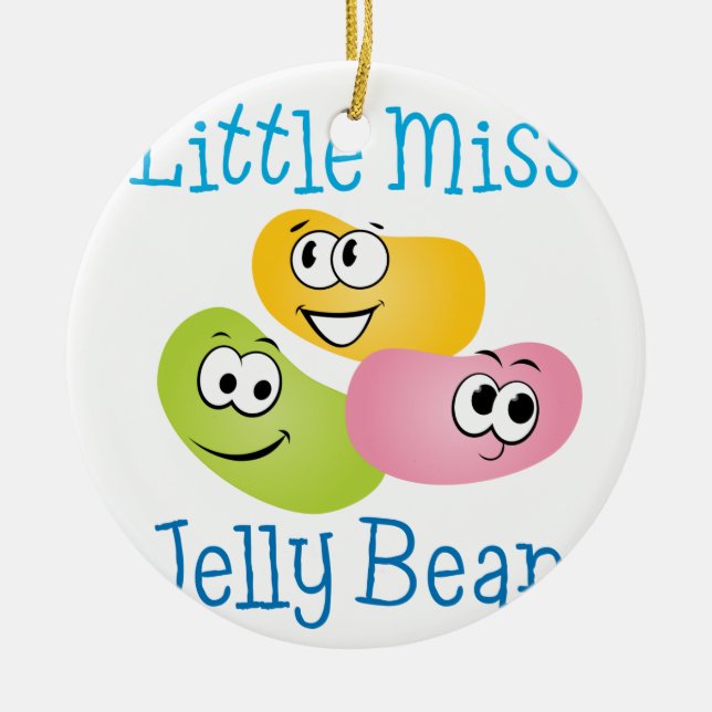 Little Miss Jelly Bean Ceramic Ornament (Front)