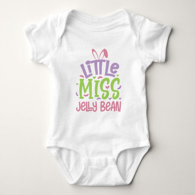 Little Miss Jelly Bean/Easter Baby Bodysuit (Front)