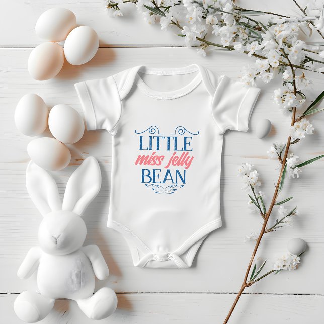 Little Miss Jelly Bean Typography Baby Girl  Baby Bodysuit (Creator Uploaded)