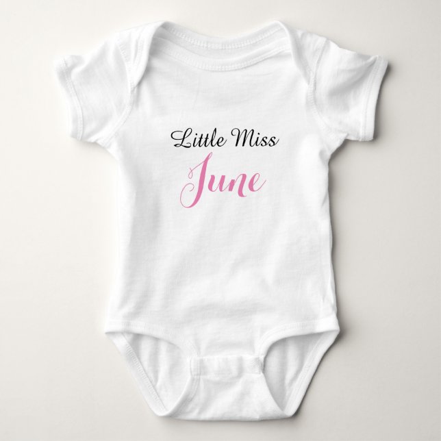 Little Miss June Baby Tutu Bodysuit (Front)