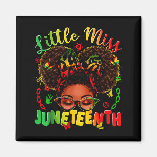 Little miss juneteenth afro pride black afro hair magnet