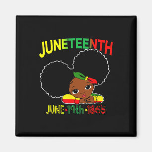Little Miss Juneteenth Celebrate 19th 1865 June Bl Magnet