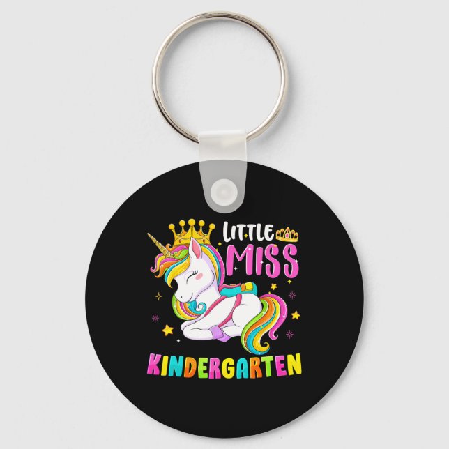 Little Miss Kindergarten Ck To School Hello Kinder Key Ring (Front)