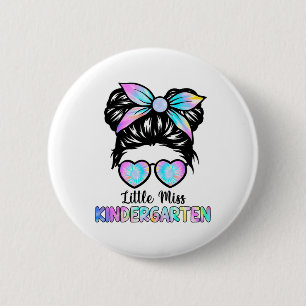 Little Miss Kindergarten Girls Ck To School Shirt 6 Cm Round Badge