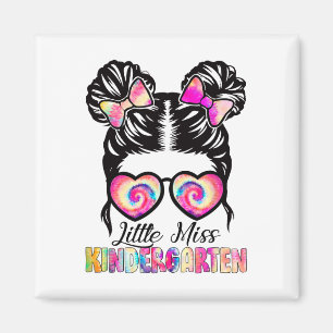 Little Miss Kindergarten Girls First Day Of Kinder Magnet
