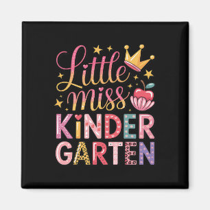 Little Miss Kindergarten Girls Kids Back To School Magnet