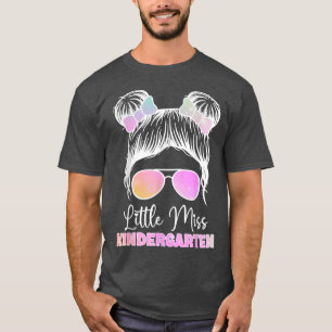 Little Miss Kindergarten Girls Shirt Daughter Back