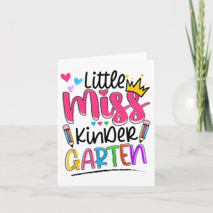 Little Miss Kindergarten Shirt Ck To School Kinder Card