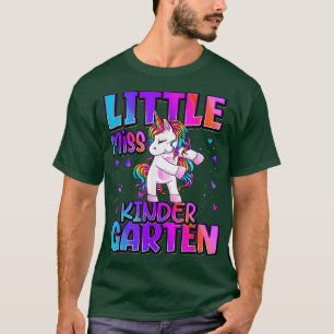 Little Miss Kindergarten Unicorn Back To School Gi T-Shirt