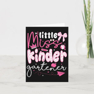 Little Miss Kindergartener Coquette Back To School Card