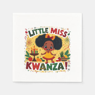 Little Miss Kwanza Afro American Kwanaz heritage Napkin