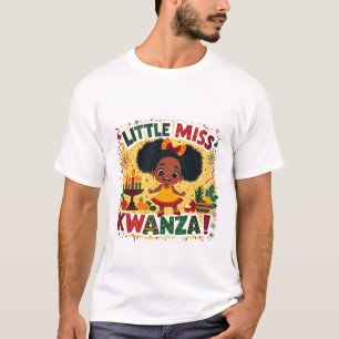 Little Miss Kwanza Afro American Kwanaz heritage T-Shirt