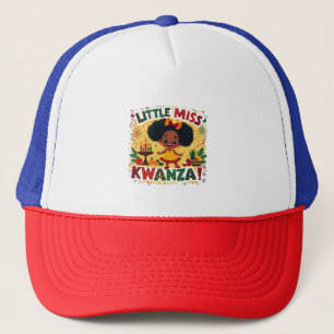 Little Miss Kwanza Afro American Kwanaz heritage Trucker Hat