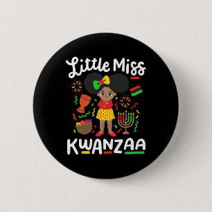 Little Miss Kwanzaa African American Black Kids Gi 6 Cm Round Badge