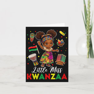 Little Miss Kwanzaa Kinara Candle African American Card