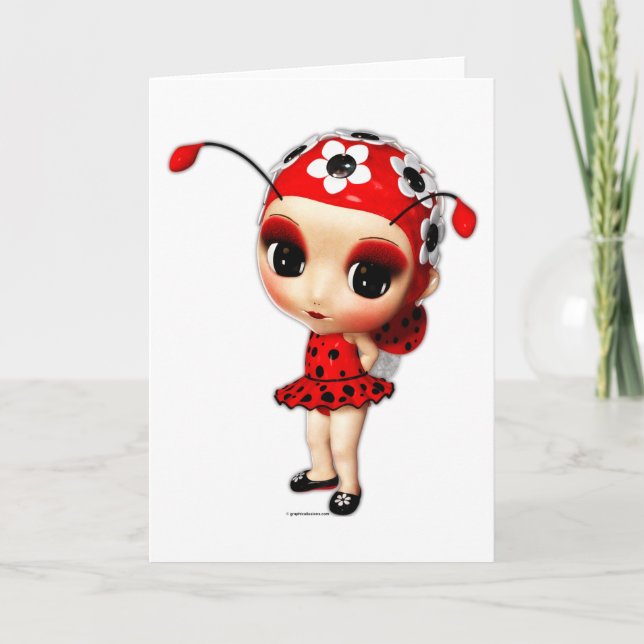Little Miss Ladybug Card (Front)