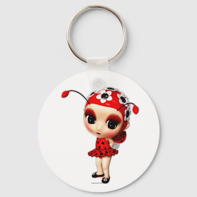 Little Miss Ladybug Key Ring (Front)