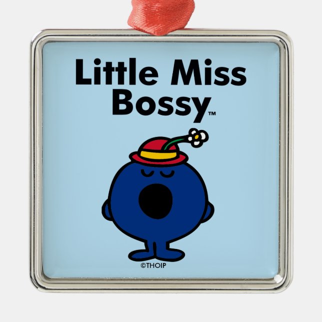 Little Miss | Little Miss Bossy is So Bossy Metal Tree Decoration (Front)