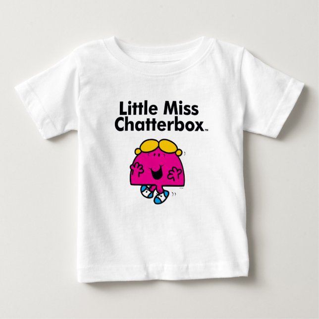 Little Miss | Little Miss Chatterbox is So Chatty Baby T-Shirt (Front)