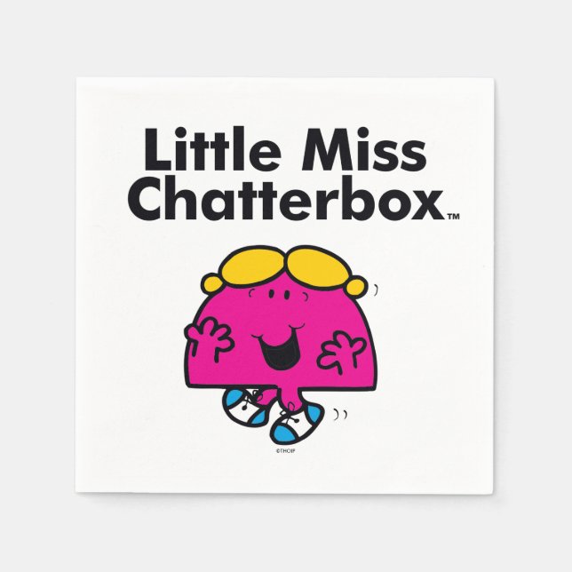 Little Miss | Little Miss Chatterbox is So Chatty Napkin (Front)