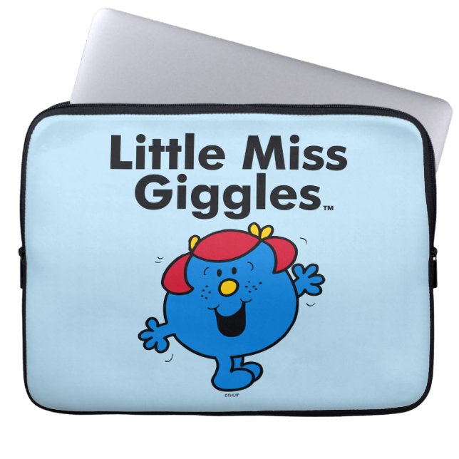 Little Miss | Little Miss Giggles Likes To Laugh Laptop Sleeve (Front)