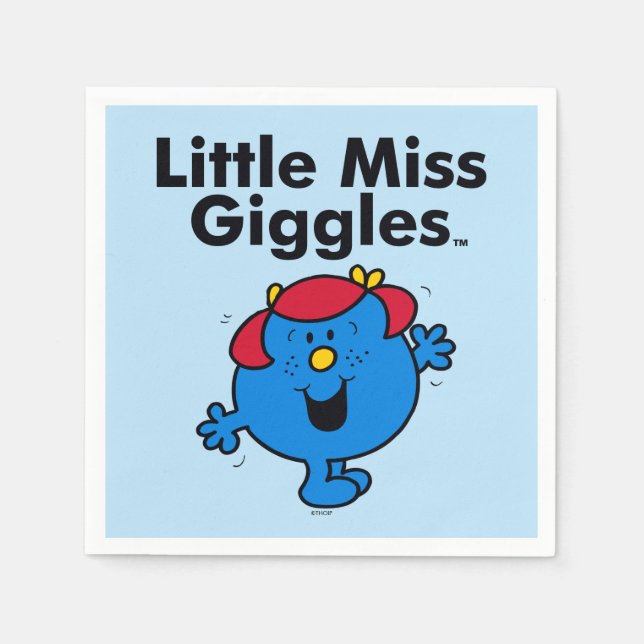 Little Miss | Little Miss Giggles Likes To Laugh Napkin (Front)