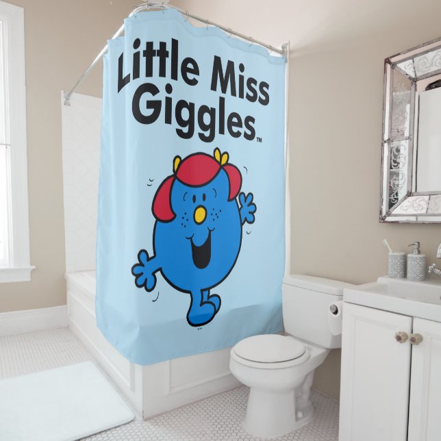 Little Miss | Little Miss Giggles Likes To Laugh Shower Curtain (In Situ)