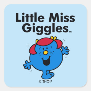 Little Miss   Little Miss Giggles Likes To Laugh Square Sticker
