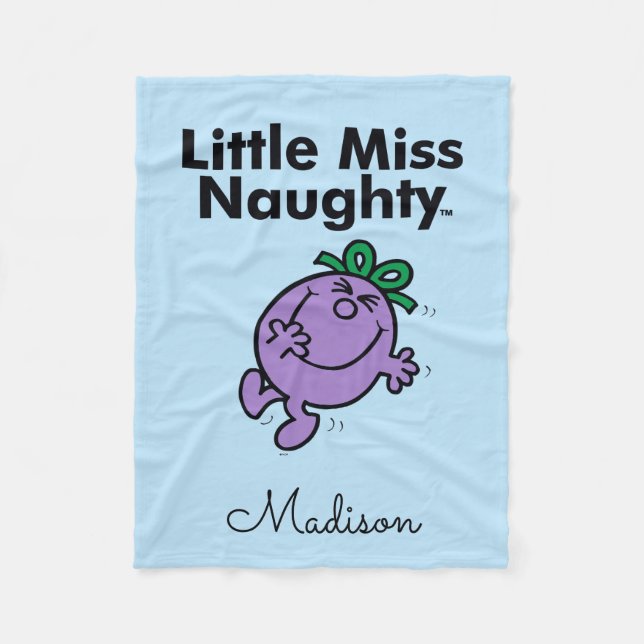 Little Miss | Little Miss Naughty is So Naughty Fleece Blanket (Front)