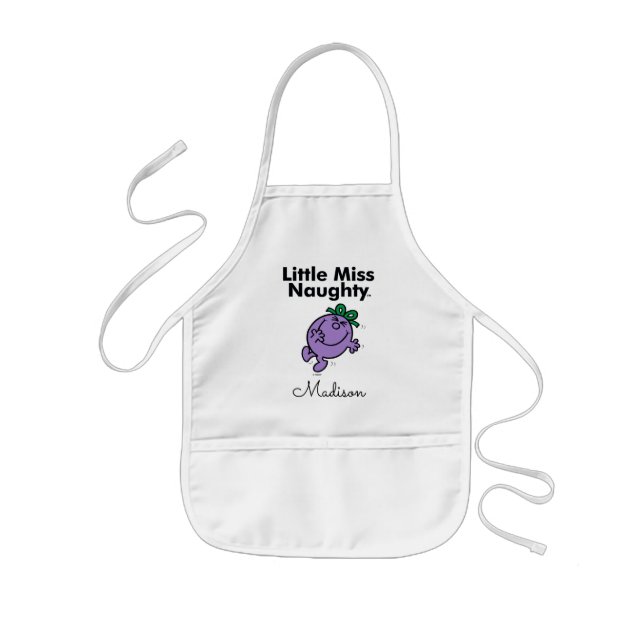 Little Miss | Little Miss Naughty is So Naughty Kids Apron (Front)