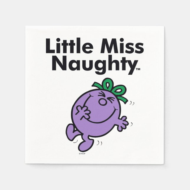 Little Miss | Little Miss Naughty is So Naughty Napkin (Front)