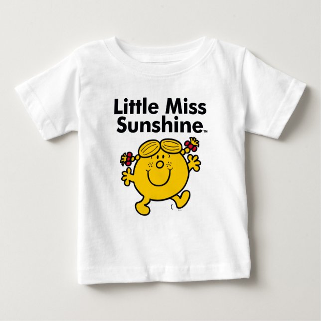 Little Miss | Little Miss Sunshine is a Ray of Sun Baby T-Shirt (Front)