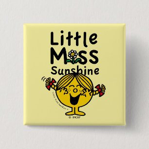 Little Miss   Little Miss Sunshine Laughs 15 Cm Square Badge