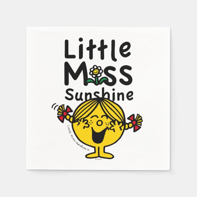 Little Miss | Little Miss Sunshine Laughs Napkin (Front)