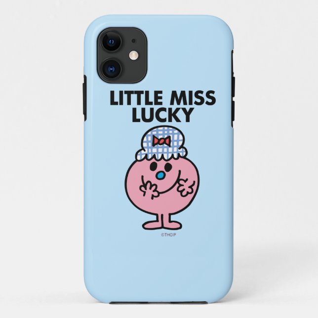 Little Miss Lucky Hiding Her Mouth Case-Mate iPhone Case (Back)