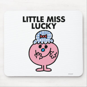 Little Miss Lucky Hiding Her Mouth Mouse Pad