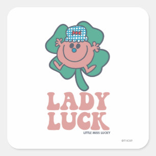 Little Miss Lucky   Lady Luck Square Sticker