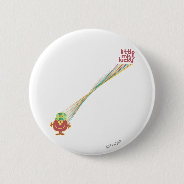 Little Miss Lucky | Rays Of Luck 6 Cm Round Badge (Front)