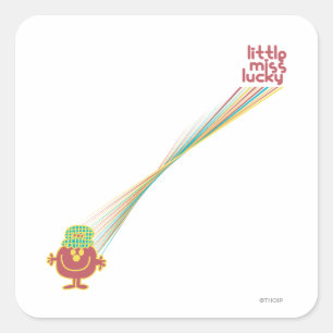 Little Miss Lucky   Rays Of Luck Square Sticker