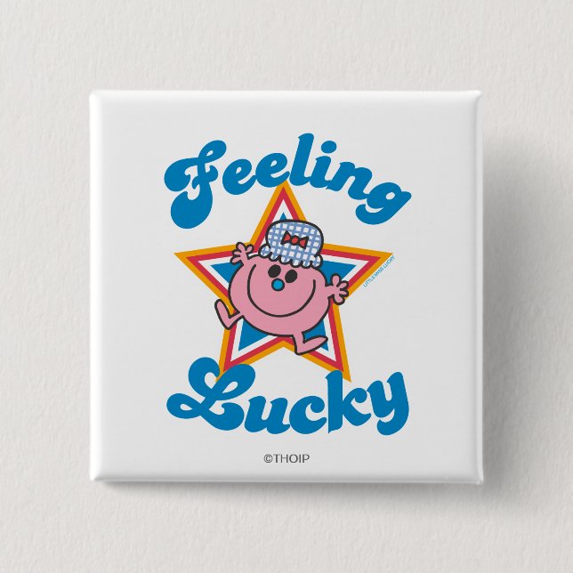 Little Miss Lucky Star 15 Cm Square Badge (Front)