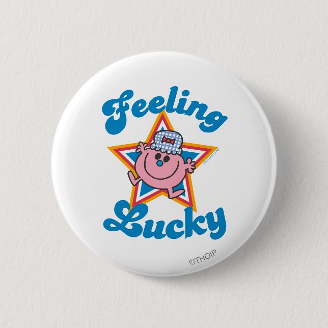 Little Miss Lucky Star 6 Cm Round Badge (Front)