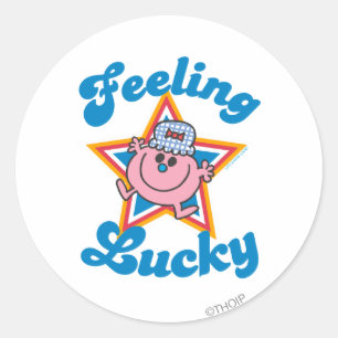 Little Miss Lucky Star Classic Round Sticker