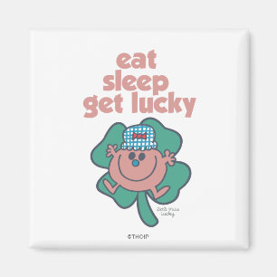 Little Miss Lucky's Motto   Green clover Magnet